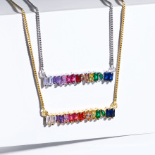 Shangjie OEM Bunte Zirkonkupferkupfer -Halskette Tennis Halskette Heilung einfache Frauen Halsketten